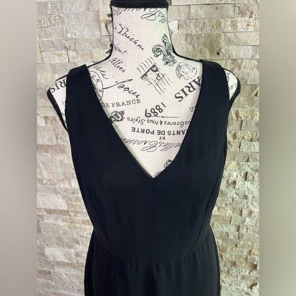 SOCIAL BRIDESMAIDS Sleeveless Tie Back Chiffon Trumpet Gown Maxi Dress NWT - Picture 7 of 7